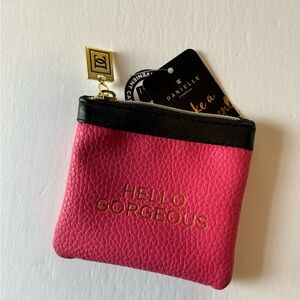 Pink coin or card purse